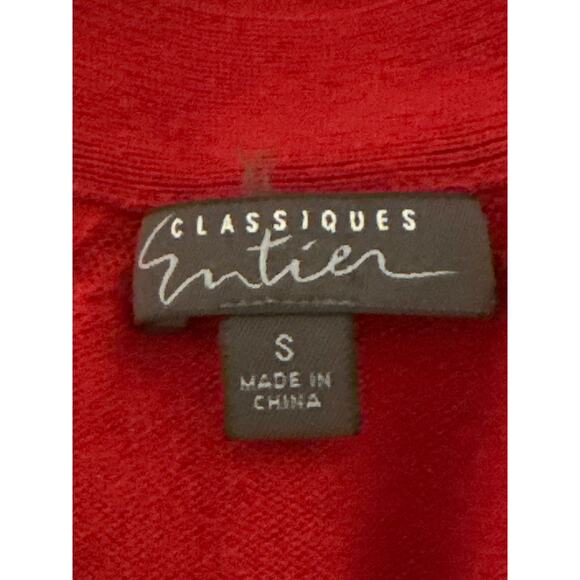 Classiques Entier 100% Cashmere Sweater Red S Necktie Classic Quite Luxury - Picture 7 of 13